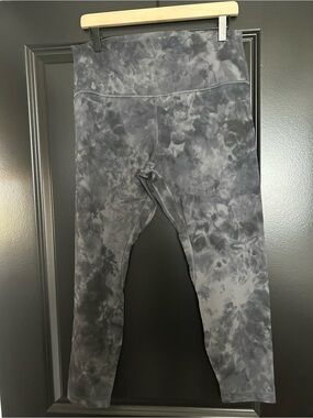 Lululemon Align leggings 25” Diamond Dye Pitch Graphite Grey size 14
